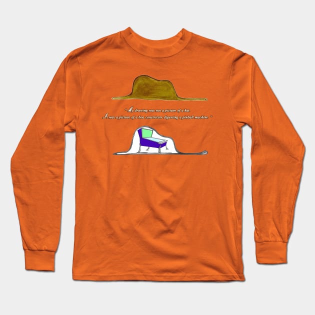 SNAKE, HAT, PINBALL, The Little Prince Long Sleeve T-Shirt by Uwantmytees